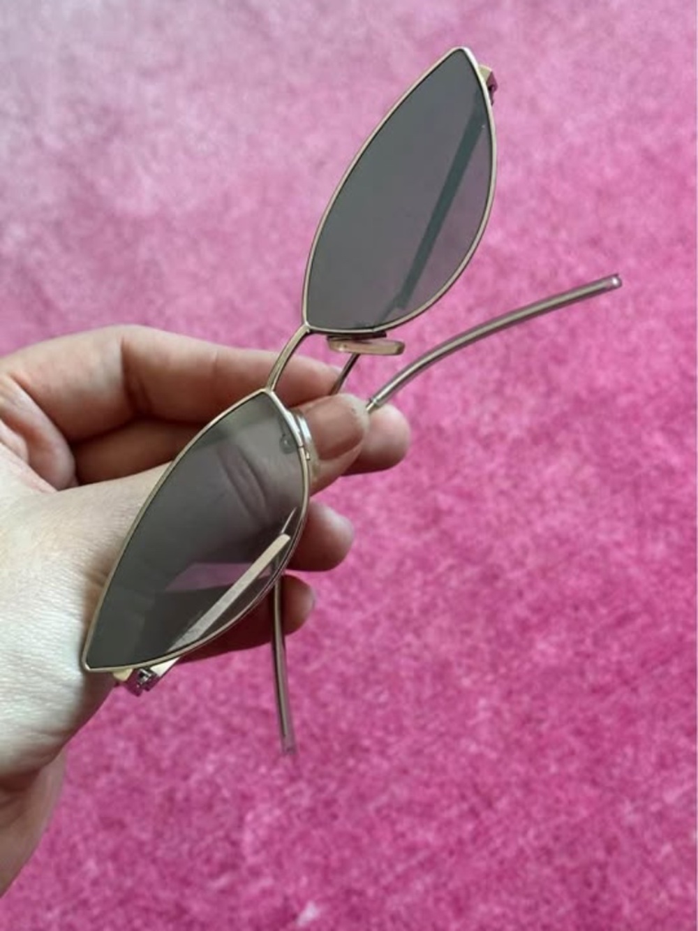 Women's Silver and Grey Sunglasses